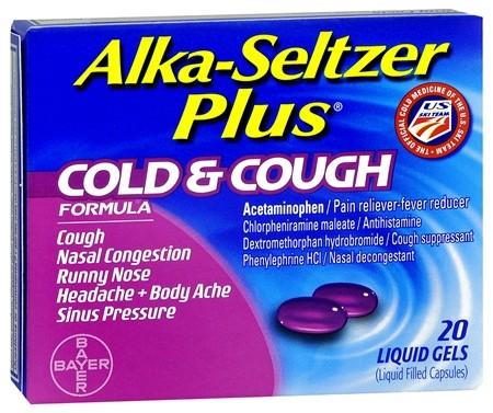 Alka-Seltzer Plus Cold and Cough Formula (Generic Dextromethorphan ...