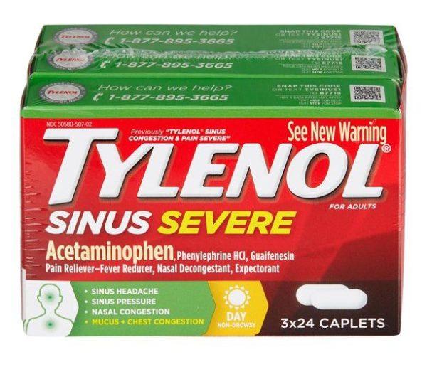 Tylenol Sinus Severe Congestion Daytime (Generic Pseudoephedrine