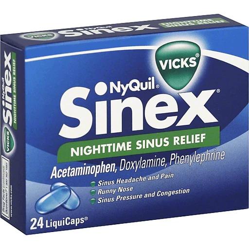 Vicks NyQuil Sinex Nighttime Sinus Relief (Generic Phenylephrine